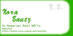 nora bautz business card